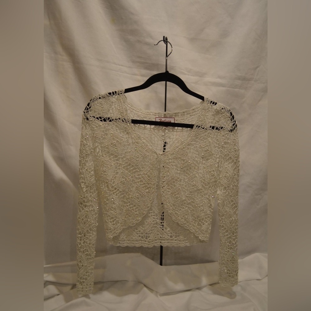 Ivory  Crochet Bolero Cardigan  / Jacket